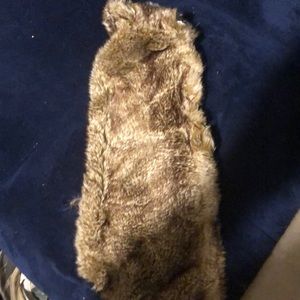 Custom made Viking style fur leg warmer faux fur